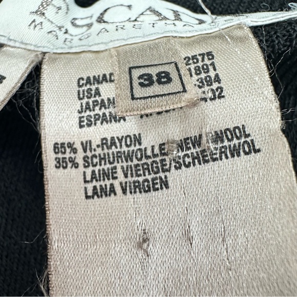 VTG Escada Wool Black Dress Pants Straight Leg Loose Fit Womens 38 | K314 - Picture 3 of 7